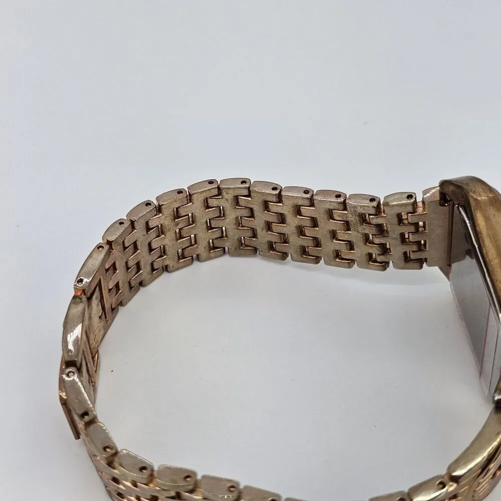 Akribos XXIV Women Watch 32MM Horseshoe White Dial Rose Gold Band 8